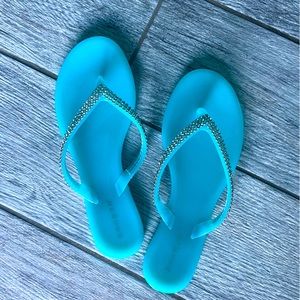Jelly rhinestone sandals flip flops